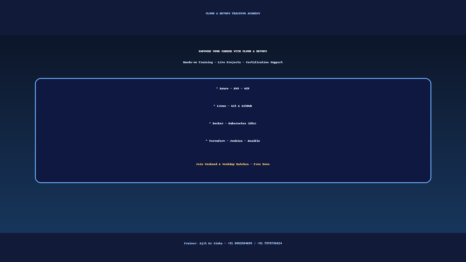 Cloud & DevOps Training Banner